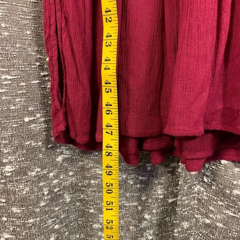 Free People‎ Flora Midi Dress Embroidered Velvet Boho Cottagecore Women's Medium